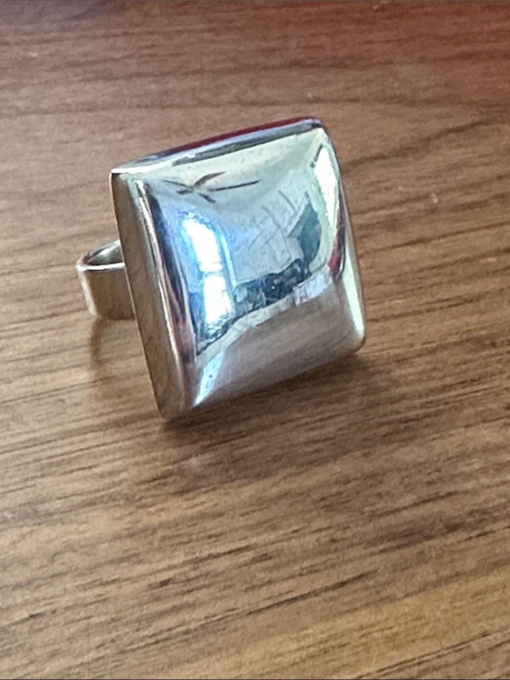 HOB House of Bangles Chunky Square Vintage Sterling Silver Statement Ring